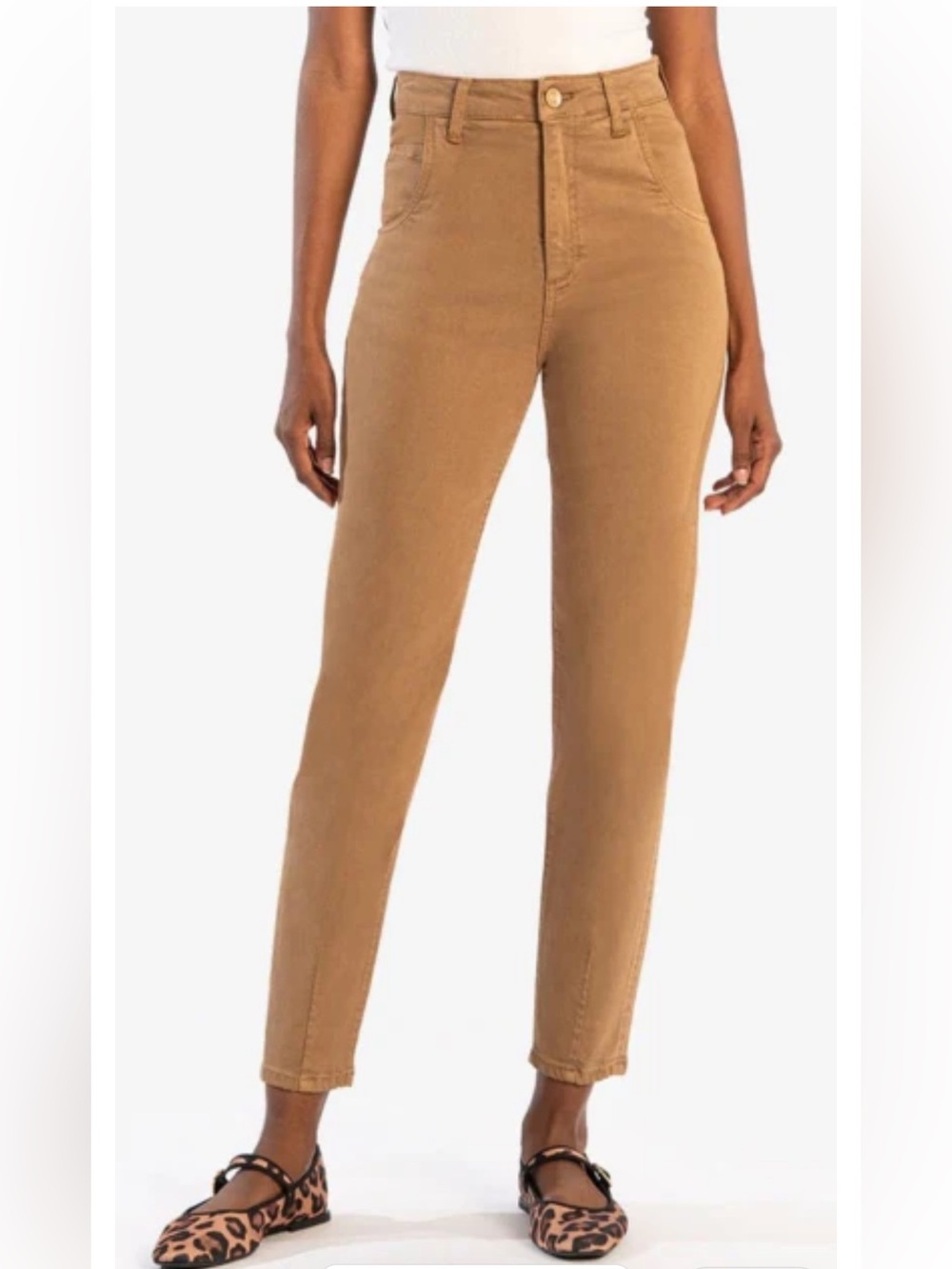 NWT Kut From The Kloth High Rise Campbell Straight Leg in Camel Size 4